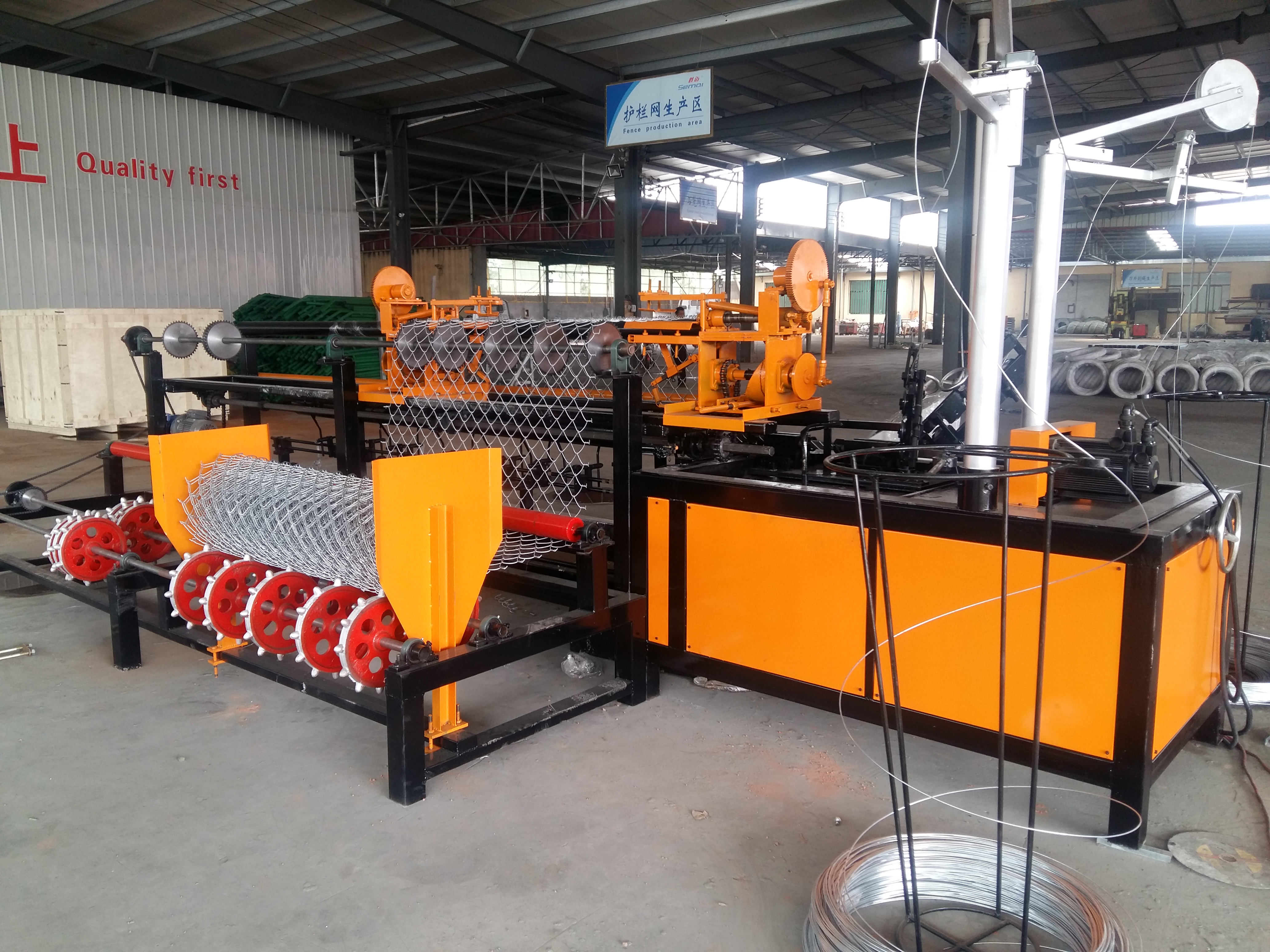 High Speed Fully Automatic Double Wire Chain Link Fence Machine‎